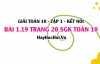 Bài 1.19 SGK Toán 10 tập 1 Kết nối tri thức